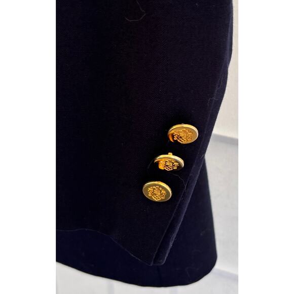 Joseph & Feiss Mens 48R Wool Navy Gold Button Blazer Suit Jacket Career Preppy - Picture 6 of 10